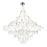Люстра с тонким металлическим каркасом цвета хром Quasar варинант исполнения - 1 | Loft Concept в Сочи
