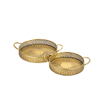 Поднос железный Gold Mesh варинант исполнения - 2 | Loft Concept в Сочи