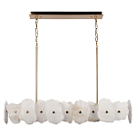 Люстра подвесная линейная с текстурированными мраморными элементами Marble square варинант исполнения - 1 | Loft Concept в Сочи