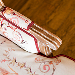 Трехместный диван из массива бука бежевый с растительным орнаментом Raffael Renaissance Beige Sofa варинант исполнения - 4 | Loft Concept в Сочи