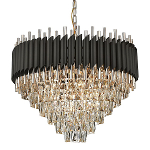 Хрустальная Люстра Waist Черная Матовая
