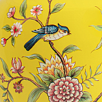 Настольная лампа желтая с изображением птиц Slip Away варинант исполнения - 6 | Loft Concept в Сочи