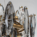 Люстра подвесная с овальными подвесками из стекла дымчатого цвета Harlow Crystal Round варинант исполнения - 4 | Loft Concept в Сочи