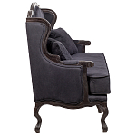 Диван двухместный George Grand Seating black velour варинант исполнения - 2 | Loft Concept в Сочи