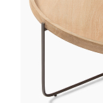 Журнальный стол с круглой деревянной столешницей Urban Style Space варинант исполнения - 1 | Loft Concept в Сочи