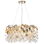 Люстра с декоративными подвесками из прозрачного стекла в форме монеток FAIRYTREE Light варинант исполнения - 7 | Loft Concept в Сочи