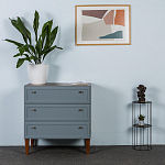 Комод серый из массива бука с 3-мя ящиками Wenge Light варинант исполнения - 5 | Loft Concept в Сочи