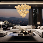 Люстра подвесная с квадратными плафонами из натурального камня Glowing Spheres варинант исполнения - 8 | Loft Concept в Сочи