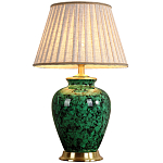 Настольная лампа с абажуром Beige Green Malachite Lampshade варинант исполнения - 1 | Loft Concept в Сочи
