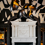 Обои ручная роспись в стиле Арт-деко Symphony Original colourway on Flint silk dupion варинант исполнения - 5 | Loft Concept в Сочи