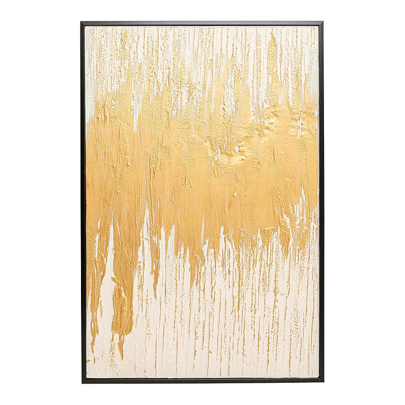 Картина Gold Abstract Глянцевое золото Бежевый в Сочи | Loft Concept 