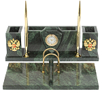 Настольный письменный набор из змеевика с подставкой под календарь Successful Leader варинант исполнения - 1 | Loft Concept в Сочи