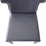 Стул серый из искуственной кожи на 4-х ножках Enigma Gray варинант исполнения - 3 | Loft Concept в Сочи