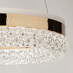 Люстра в виде кольца золотого цвета с прозрачными вставками Radiant Rail варинант исполнения - 9 | Loft Concept в Сочи