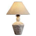 Настольная лампа с керамическим фактурным основанием и тканевым абажуром Eastern Tale варинант исполнения - 1 | Loft Concept в Сочи