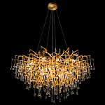 Люстра подвесная с прозрачными стеклянными подвесками в форме капель Диаметр 100 см Droplet Chandelier варинант исполнения - 5 | Loft Concept в Сочи