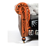 Диван Честерфильд граффити graffiti Orange Sofa натуральная кожа варинант исполнения - 6 | Loft Concept в Сочи