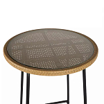 Барный столик с круглой плетеной столешницей Wicker Table Top варинант исполнения - 4 | Loft Concept в Сочи