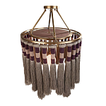 Люстра круглая плетеная с кисточками Walnut Chandelier Tassels Boho Style варинант исполнения - 2 | Loft Concept в Сочи