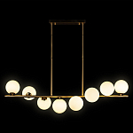 Люстра на штанге с 8-ю белыми шарообразными плафонами Bubble Chandelier варинант исполнения - 1 | Loft Concept в Сочи