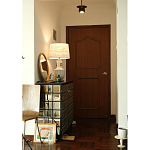 Настольная лампа с принтом на белом тканевом абажуре Roof Garden Lamp варинант исполнения - 8 | Loft Concept в Сочи