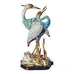 Статуэтка в виде двух птиц из фарфора с бронзовыми элементами Bird of the Garden of Eden варинант исполнения - 2 | Loft Concept в Сочи