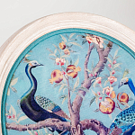 Барный стул из массива бука с изображением птиц и цветов Turquoise Beige Chinoiserie Garden Chair варинант исполнения - 4 | Loft Concept в Сочи