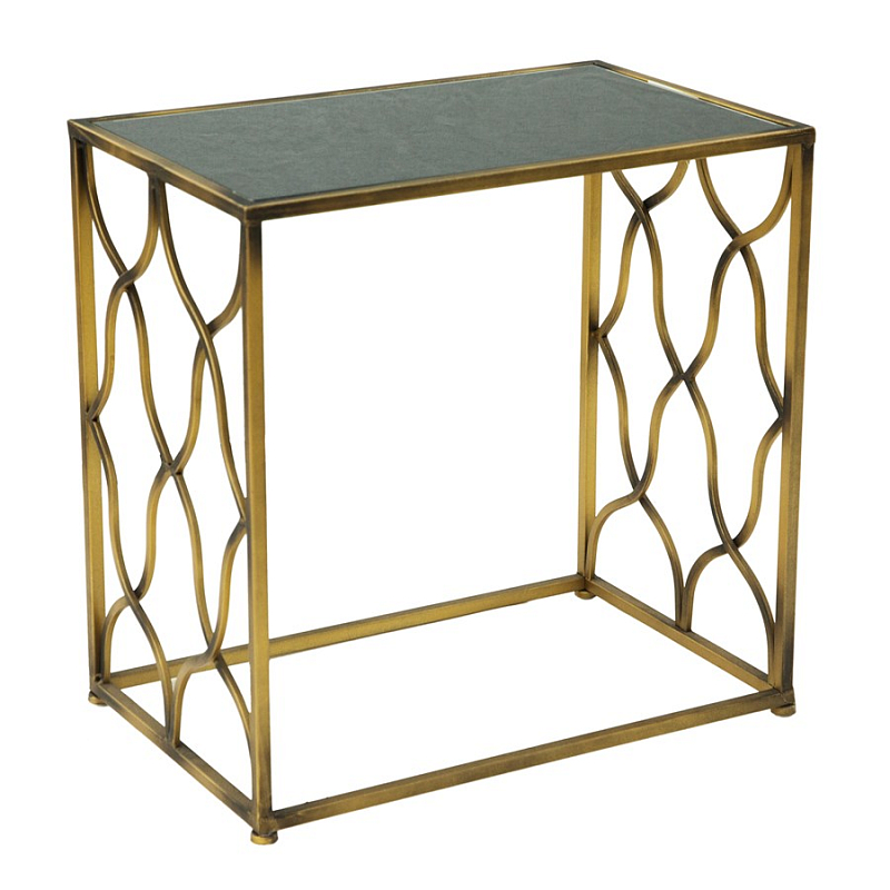 Консоль Golden Broken Rhombuses Золотой Черный в Сочи | Loft Concept 