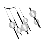 Люстра светодиодная с 6-ю сферическими стеклянными плафонами Splatter варинант исполнения - 4 | Loft Concept в Сочи