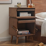 Тумбочка прикроватная деревянная Робот Robot Desk варинант исполнения - 2 | Loft Concept в Сочи