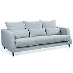 Диван Seldon с мягкими подушками голубое букле варинант исполнения - 1 | Loft Concept в Сочи