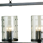 Люстра прямоугольная с 4-мя прозрачными цилиндрическими плафонами  Stamped Cylinders варинант исполнения - 1 | Loft Concept в Сочи