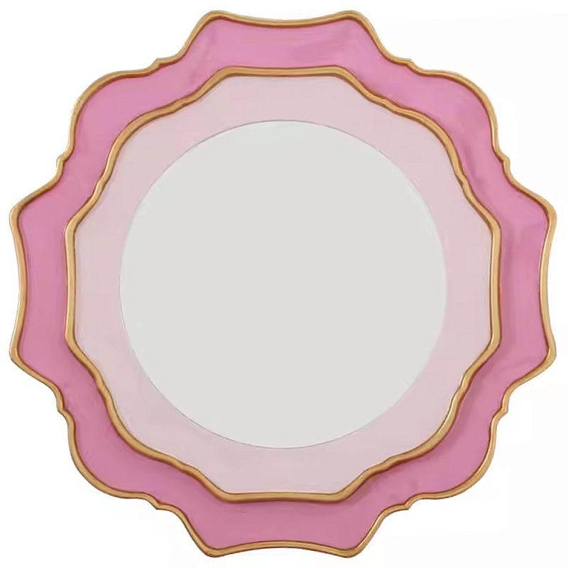 Настенное зеркало Rosine Wall Mirror Розовый Золотой Настенное зеркало Rosine Wall Mirror Розовый Золотой в Сочи | Loft Concept