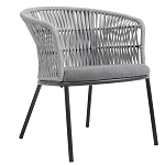 Кресло с декоративным плетением на спинке и подлокотниках Armchair Weaving варинант исполнения - 2 | Loft Concept в Сочи