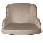 Барный стул со спинкой и подлокотниками на 4-х деревянных ножках Бежевый Велюр Ava Charm варинант исполнения - 2 | Loft Concept в Сочи