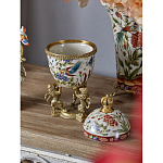 Шкатулка в форме яйца на величественных львах из фарфора с бронзовыми элементами Eden Garden варинант исполнения - 6 | Loft Concept в Сочи