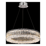 Люстра подвесная круглая из прозрачного хрусталя с корпусом из металла цвета хром Selfsufficient варинант исполнения - 3 | Loft Concept в Сочи