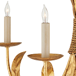 Люстра золотая с декором в виде перьев Bunch of Feathers варинант исполнения - 1 | Loft Concept в Сочи