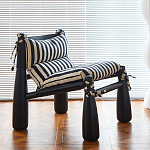 Кресло черно-белое со съемными подушками Celebrity варинант исполнения - 2 | Loft Concept в Сочи