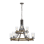 Люстра с цилиндрическим плафонами из толстого волнистого стекла в индустриальном стиле Feiss варинант исполнения - 2 | Loft Concept в Сочи