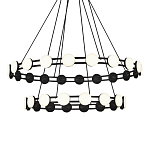 Люстра двухъярусная с круглыми светодиодными источниками света Maxine Light варинант исполнения - 2 | Loft Concept в Сочи