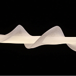 Люстра горизонтальная с волнистым белым плафоном Golden Swirl варинант исполнения - 6 | Loft Concept в Сочи