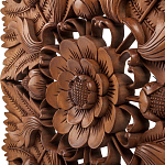 Панно из дерева квадратное Flower Panel With Trees варинант исполнения - 2 | Loft Concept в Сочи