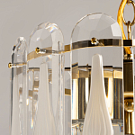 Люстра многоярусная с овальными прозрачными подвесками 28 см Harmonica варинант исполнения - 7 | Loft Concept в Сочи