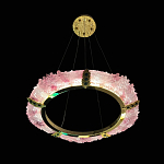 Люстра в форме кольца розовая Warm Pink Light варинант исполнения - 5 | Loft Concept в Сочи