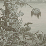 Обои ручная роспись Le Brésil Crystal Grey варинант исполнения - 2 | Loft Concept в Сочи