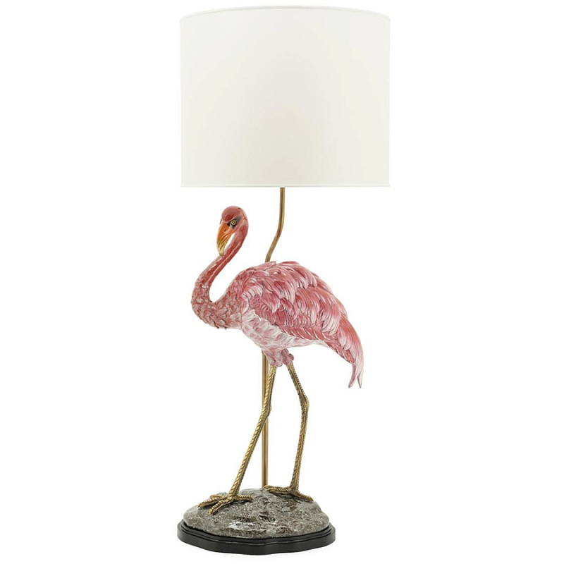 Настольная лампа ABHIKA LAMPTABLE FLAMINGO Розовый Золотой в Сочи | Loft Concept 