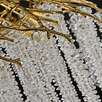 Люстра многоярусная с каркасом из металла и прозрачными подвесками FAIRYTREE Light варинант исполнения - 1 | Loft Concept в Сочи