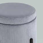 Серо-голубой пуф на черных ножках SANJAY варинант исполнения - 4 | Loft Concept в Сочи