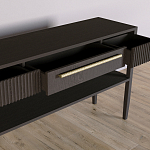 Дизайнерская Консоль с полкой и ящиком Primo Темный орех варинант исполнения - 7 | Loft Concept в Сочи